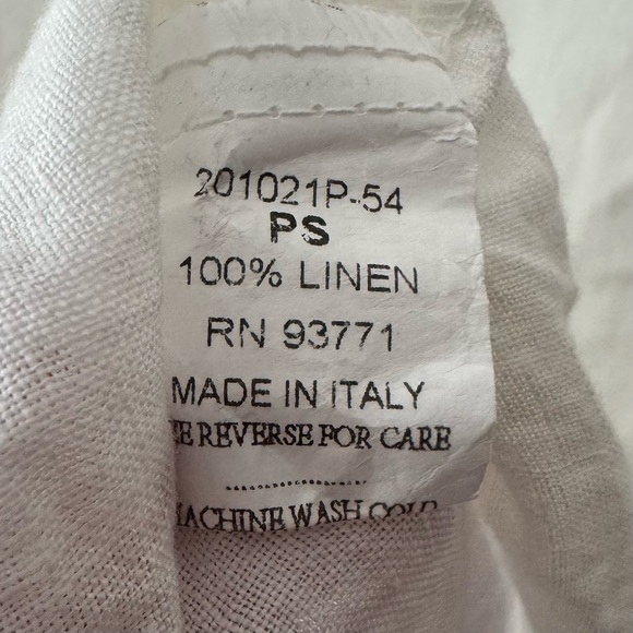 Vansa 100% Linen Short‎ Sleeve White Boho Midi Dress - Picture 7 of 8